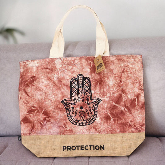 All Natural Bag - Terracotta Stonewash - Hamsa - Protection