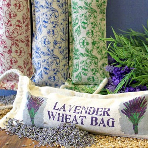 Natural Cotton Wheat Bag - Lavender