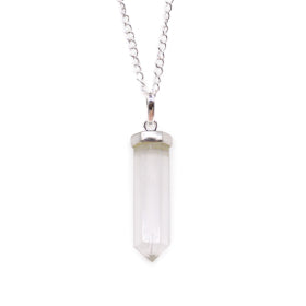 Gemstone Classic Point Pendant - Rock Quartz