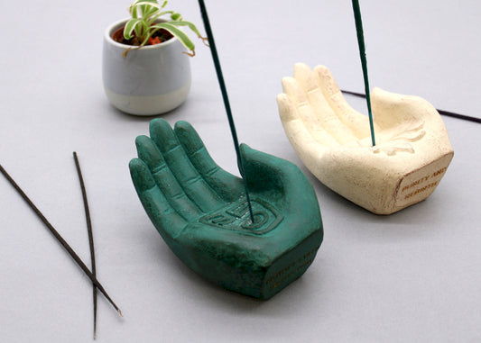 Hand Incense Burner - Strength (green)