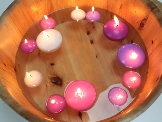 10x Small Floating Candle - Pink