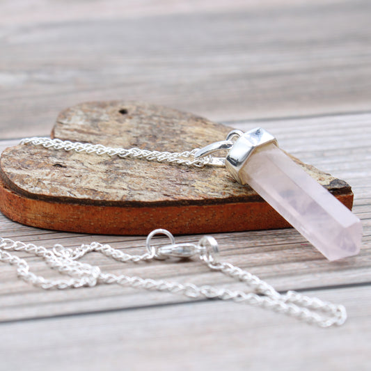 Classic Rose Quartz - Point Pendant